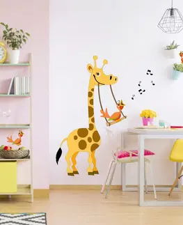 Nálepky na stenu Nálepka na stenu Žirafa s hojdačkou