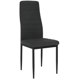 Jedálenské stoličky KONDELA Coleta Nova jedálenská stolička tmavosivá / čierna