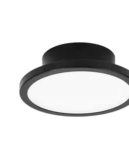 Stropné svietidlá LIGHTME LIGHTME LED stropné svietidlo Aqua Ø 14,7 cm čierne