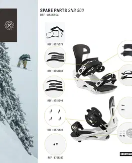 snowboard Snowboardové viazanie SNB 500 na all mountain/freestyle biele