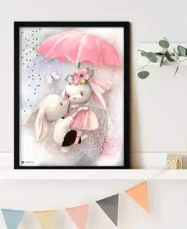 Obrazy do detskej izby Obraz pre deti - Lietajúci zajkovia
