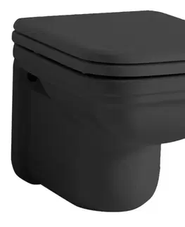 Záchody KERASAN - WALDORF závesná WC misa, 37x55cm, čierna mat 411531