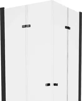 Vane MEXEN/S - Lima Duo sprchovací kút 100x100, transparent, čierna + vanička so sifónom 856-100-100-70-02-4010B
