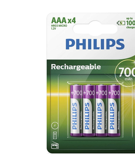 Predlžovacie káble Philips Philips R03B4A70/10 - 4 ks Nabíjacie batérie AAA MULTILIFE NiMH/1,2V/700 mAh 