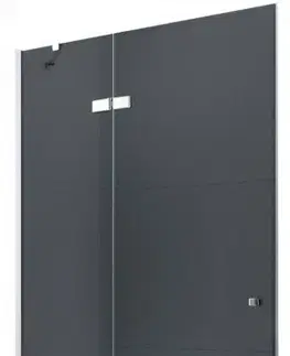 Sprchovacie kúty MEXEN - Roma Sprchové dvere Swing 110, grafit, chróm so stenovým profilom 854-110-000-01-40