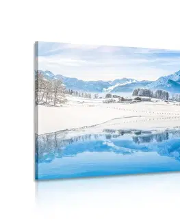 Obrazy prírody a krajiny Obraz zasnežená krajina v Alpách