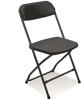 Plastové stoličky Skladacia stolička Foster Black