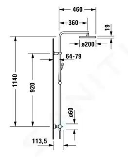 Kúpeľňové batérie DURAVIT DURAVIT - B.2 Sprchový set s termostatom, chróm B24280008010