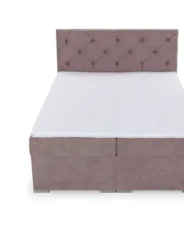 Postele NABBI Beneto 140 čalúnená manželská posteľ s úložným priestorom ružová (Soro 61)