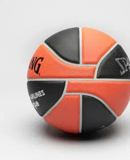 basketbal Basketbalová lopta veľkosť 7 - Spalding TF1000 Euroleague oranžovo-čierna