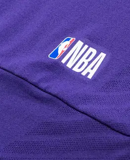 tričká Pánske spodné tričko NBA Lakers s dlhým rukávom fialové