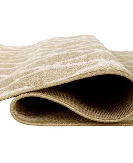 Koberce a koberčeky Koberec, béžová/vzor v slonovinovej, 57x90 cm, NALA