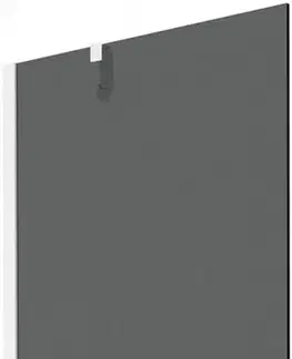 Sprchové dvere MEXEN/S - Next vaňová zástena FIX 70 x 150 cm, grafit, biela 895-070-000-00-40-20