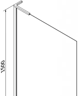 Sprchové dvere MEXEN/S - Next L vaňová zástena FIX 80 x 150 cm, dekor, biela 895-080-000-03-30-20