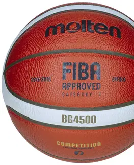 basketbal Basketbalová lopta SP Molten B7G 4500 veľkosť 7 oranžová