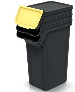 Odpadkové koše NABBI NPW25S3 odpadkový kôš na triedený odpad (3 ks) 25 l čierna