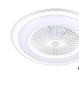 Ventilátory  LED Stmievateľné stropné svietidlo s látorom ZONDA LED/48W/230V biela + DO 