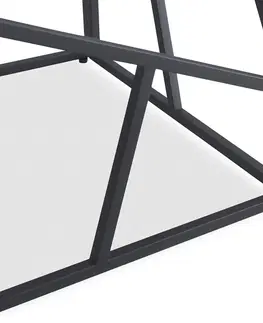 Konferenčné stolíky HALMAR Universe 2 Kwadrat konferenčný stolík sivý mramor / čierna
