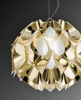 Závesné svietidlá Slamp Slamp Flora – dizajnérska lampa, zlatá, 50 cm