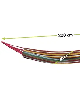 Hojdacie siete NABBI HMK hojdacia sieť 200x80 cm farebné pásy
