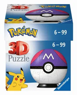 Hračky puzzle RAVENSBURGER - Puzzle-Ball Pokémon: Master Ball 54 dielikov