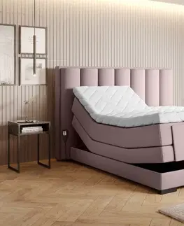Boxspring Elektrická polohovacia boxspringová posteľ VERONA Eltap Gojo 101 - svetlo ružová