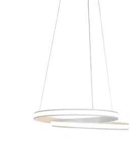 Zavesne lampy Moderné závesné svietidlo biele 55cm vrátane LED - Jarabina