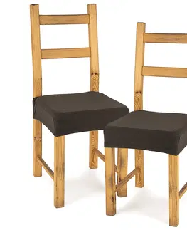 Doplnky do spálne 4home Multielastický poťah na sedák na stoličku Comfort hnedá, 40 - 50 cm, sada 2 ks