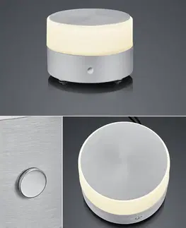 Lampy na nočný stolík BANKAMP BANKAMP Button stolná LED lampa výška 11 cm hliník
