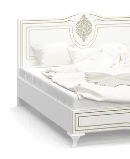 Manželské postele MISTER manželská posteľ 160 x 200 cm, biela