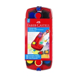 Hračky FABER CASTELL - Farby vodové Faber-Castell stavebnicové 24 farieb