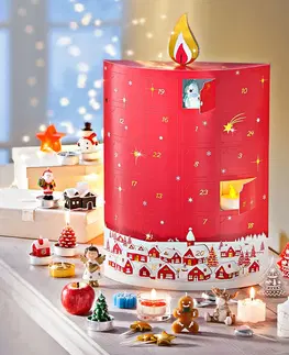 Vianočné dekorácie Adventný kalendár Sviečky