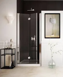 Sprchovacie kúty HOPA - Sprchové dvere SPACEDUE - Farba rámu zásteny - Hliník leštený, Rozmer A - 75, Smer zatváranie - Pravé (DX), Výplň - Číre bezpečnostné sklo - 6 mm, Výška - 190 BQSP513DXC