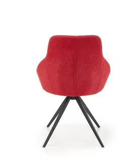 Jedálenské stoličky HALMAR K431 jedálenská stolička červená / čierna