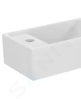 Kúpeľňa IDEAL STANDARD - Tempo Umývadielko 370x210 mm, bez prepadu, 1 otvor na batériu vľavo, biela E211301