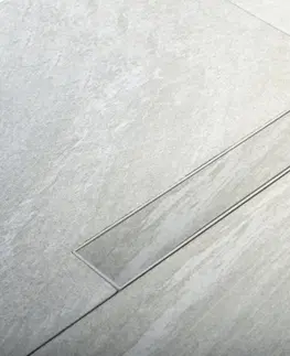 Sprchovacie kúty POLYSAN - FLISE podlahový žľab s roštom z nerezové oceli na dlaždice, L-710, DN50 73671