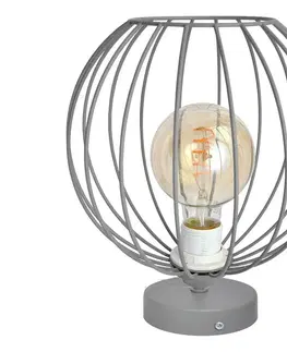 Lampy  Stolná lampa MERCURE 1xE27/60W/230V šedá 