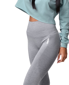 Dámske klasické nohavice Legíny Boco Wear Sparkle Grey Melange Shape Push Up šedá - XS/S