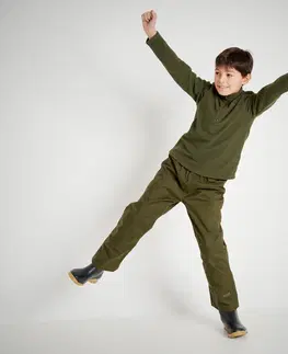 mikiny Detské nepremokavé nohavice proti dažďu 100 zelené