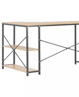 Pracovné stoly Rohový písací stôl 120x72 cm Dekorhome Čierna