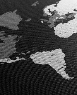 Obrazy na korku Obraz na korku moderná mapa s čiernobielym nádychom