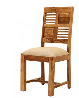 Jedálenské stoličky Stolička čalúnená Tara z indického masívu palisander