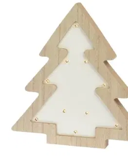 Vianočné dekorácie Svietiaca LED dekorácia Tree shape 10 LED, 14,4 x 15 x 2,5 cm