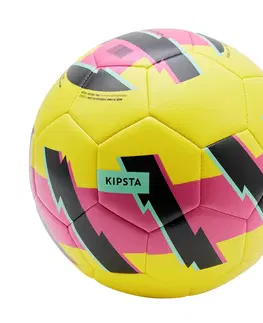 futbal Detská futbalová lopta Light Learning Ball veľkosť 5 žlto-ružová