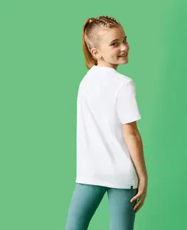 nohavice Detské bavlnené tričko unisex biele