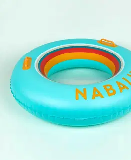 vodné športy Nafukovacie koleso s držadlami 92 cm ružové s potlačou