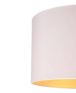 Závesné svietidlá Duolla Závesná lampa Roller biela/zlatá, Ø 45 cm, 2-pl.