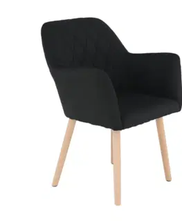 Stoličky Kreslo, čierna/buk, EKIN