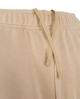 nohavice Chlapčenské nohavice na džoging béžové