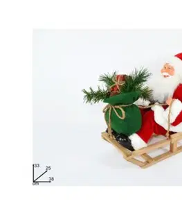Vianočné dekorácie MAKRO - Santa na saniach